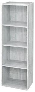 Libreria 4 ripiani 40x29x132 cm in Legno Bianco