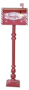 Cassetta posta di Babbo Natale Natalizia 32,5x16xh100 cm in Metallo rosso