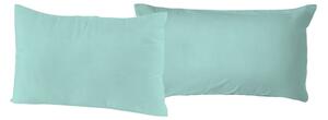Coppia di Federe 52x82 cm in Cotone Tinta Unita Verde Acqua