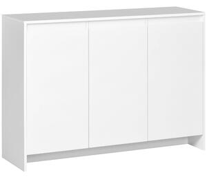 Credenza 12 Ripiani Interni 120x35x85 cm in Truciolato Bianco