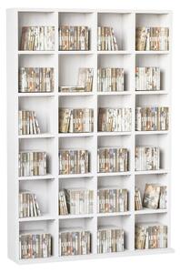 Libreria in Legno 24 Scomparti Bianco 130.5x89x20 cm