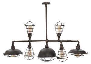 Lampadario Manhattan 7 Luci 111x48x58 cm in Ferro