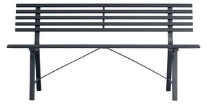 Panca da Giardino in Ferro 3 Posti 150x56x76cm Vorghini Gallipoli Antracite
