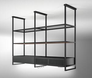 Elica Cappa Cucina Filtrante a Isola Larghezza 80 cm colore Nero - PRF0165965 OPEN SUITE SUPERIOR BL/F/80