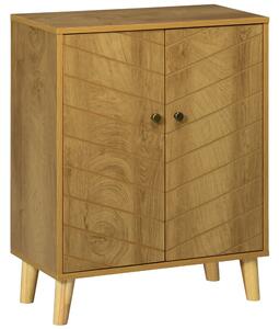 Mobile Multiuso 2 Ante 60x30x76 cm in Legno Marrone