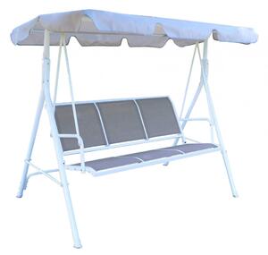 Dondolo Naxos 186x114x162 h cm in Textilene Bianco