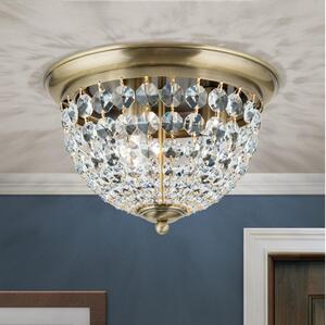 Orion DLU 1840/35-Plafoniera di cristallo PLAFOND 3xE27/40W/230V diametro 35 cm bronzo