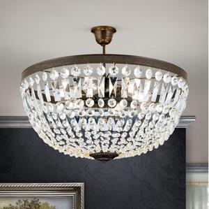 Orion DL 7-542/6-Lampadario di cristallo a sospensione con supporto rigido ARILA 6xE27/60W/230V diametro 60 cm marrone/patina
