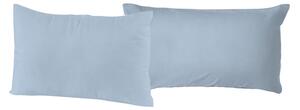 Coppia di Federe 52x82 cm in Cotone Tinta Unita Azzurro