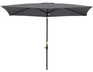 Ombrellone da Giardino 2x3 m Palo Ø38 mm in Alluminio e Poliestere Grigio