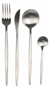 Servizio Set di Posate 24 Pezzi in Acciaio Silver Opaco VdE Tivoli 1996 Preciosa