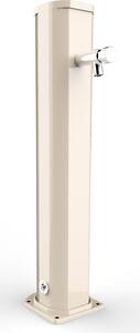 Fontana Lavapiedi da Giardino con Rubinetto Temporizzato Arkema Jolly Bianco Crema