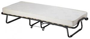 Letto Singolo Brandina Pieghevole 80x190x34 cm con Materasso H10 cm