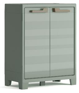 Armadio da Giardino 2 Ripiani 80x44x100 cm Keter Planet Outdoor Basso Grigio e Verde