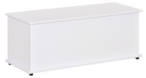 Cassapanca Baule Rettangolare 100x40x40 cm in Legno truciolare Bianco