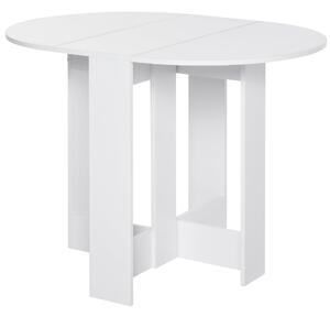 Tavolo Pieghevole Salvaspazio 104x76x73,7 cm in Legno Truciolare Bianco