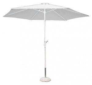 Ombrellone da Giardino Ø3 m Palo Ø48 mm Poly Eco in Acciaio Bianco