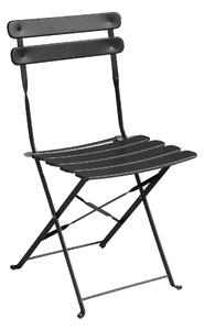 Sedia Pieghevole da Giardino 42x48x81 cm in Ferro Bistrò Antracite