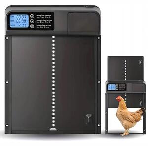 Porta LCD automatica elettronica per Hen con un programmatore nero