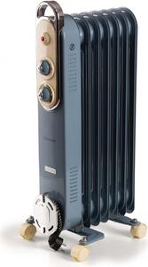 Ariete Radiatore Termosifone Elettrico ad Olio Stufa Portatile 7 Elementi Potenza 1500 Watt colore Blu - 00B825005AREG Linea Vintage