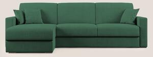 Best Divano letto angolare in tessuto impermeabile T02 verde
