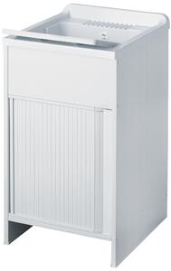 Mobile Lavatoio in PVC 50x50x85 cm con Serranda Forlani Esterni Roc Bianco