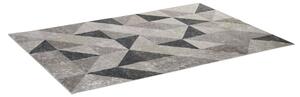 Tappeto Moderno per Interni 200x140 cm in Poliestere Effetto Vellutato Triangoli
