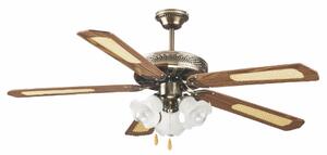 Ventilatore da Soffitto con 5 Pale e 3 Lampade Ø130cm 3 Velocità  Kooper Windy