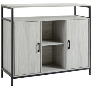 Credenza 2 Ante 5 Ripiani 100x34x87,2 cm in Legno Grigio