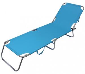 Lettino Prendisole da Giardino 188x55x24,5h cm in Acciaio Vari Colori
