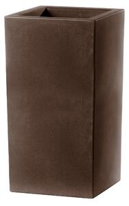 Vaso 40x40x80cm in Resina Tulli Schio Cubo Alto Essential 80 Bronzo