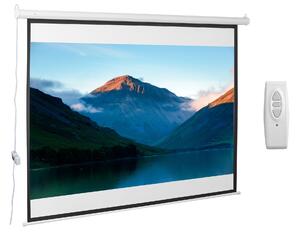 Schermo di Proiezione 100 Pollici Motorizzato Home Cinema Bianco