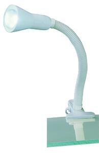 Lampa a morsetto da Interno E14 in Plastica Bianco