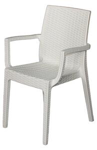 Sedia da Giardino 55x54x85 cm in Resina Bianca