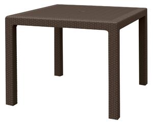 Tavolino da Giardino 94x94x74 cm in Resina Bauer Marrone
