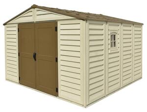 Casetta Box da Giardino 325x319x233 cm in PVC Avorio/Marrone