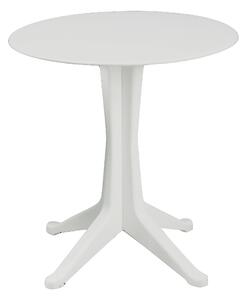Tavolo da giardino Levante in polipropilene con piano in polipropilene bianco per 2 persone Ø70cm