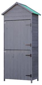 Casetta Box da Giardino 89x50x190 cm in Legno Grigio