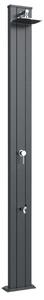 Doccia Solare da Esterno Giardino 30L Miscelatore e Lavapiedi Arkema Spring S Grigio Antracite