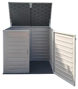 Baule da Esterno 140x82x121 cm in Polipropilene Grigio