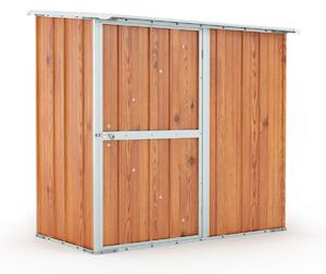 Casetta Box da Giardino in Lamiera di Acciaio Porta Utensili 174x100x174 cm Enaudi Legno