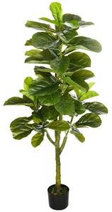Pianta Artificiale Fico H150 cm con Vaso Verde