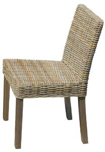 Sedia da Giardino in Rattan Vorghini Lisbona Grey Kubu