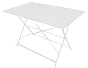 Tavolo Rettangolare da Giardino 110x70 cm in Ferro Vorghini Bistrò Avorio