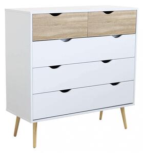 Mobile Wesley 99x39x101 h cm in Legno Bianco