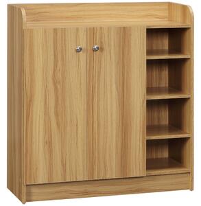 Armadio Scarpiera 12 Paia 4 Ripiani 83x30x90 cm in Legno Marrone Chiaro