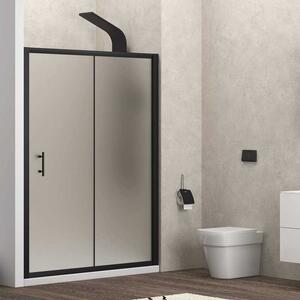 Porta doccia 120cm telaio nero e vetro opaco scorrevole | KFN5000NS - KAMALU