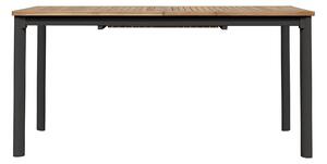 Tavolo da Giardino Allungabile 150-210x90x74 cm in Alluminio Antracite Piano in Teak