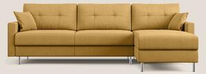 Megan divano letto angolare in microfibra smacchiabile T11 giallo