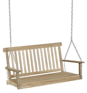 Dondolo 2 Posti Sospeso 119x65x61 cm in Legno